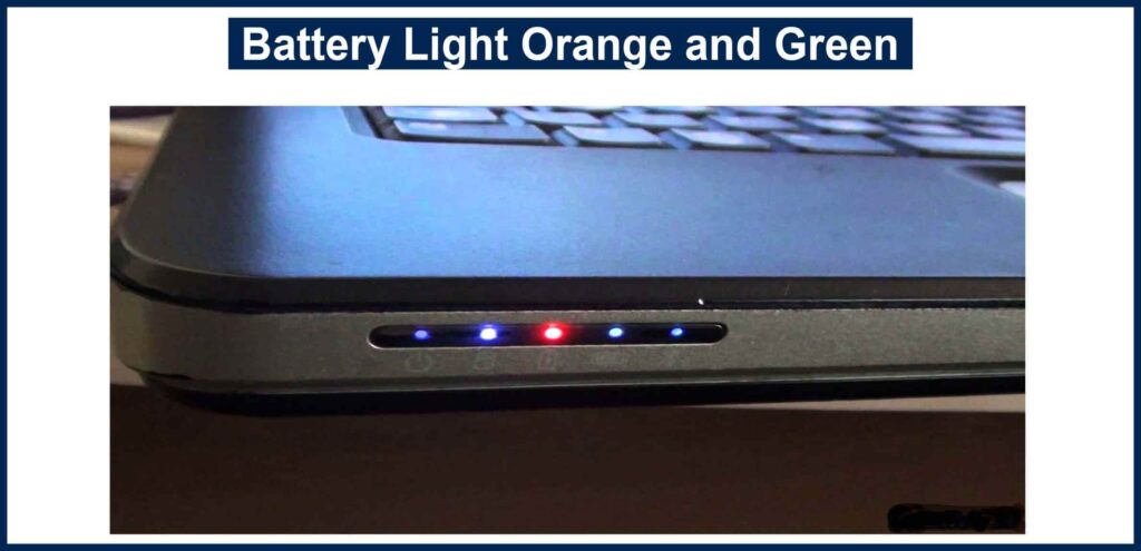 Battery Light Orange and Green