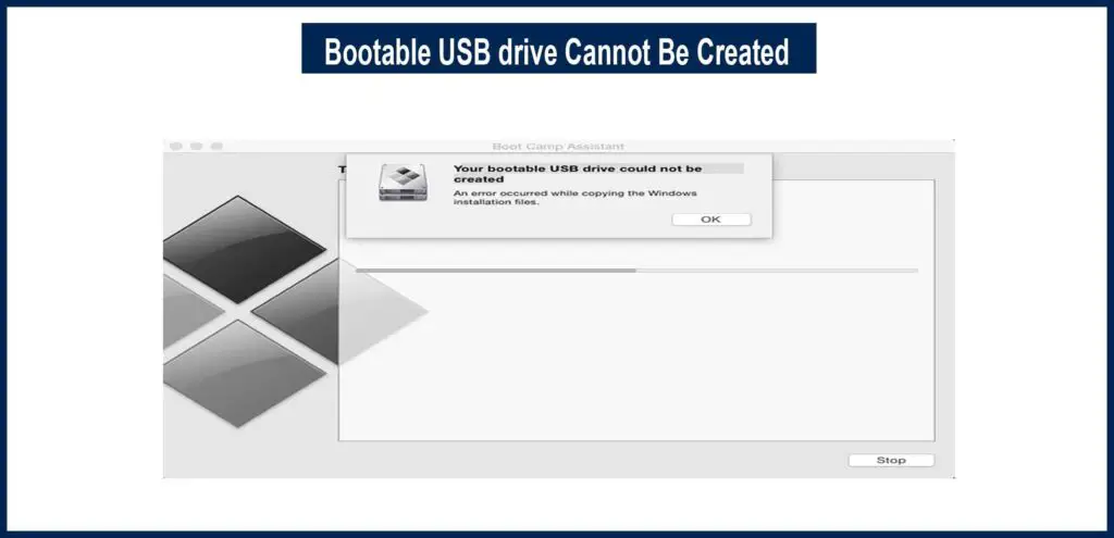 Bootable USB drive Cannot Be Created